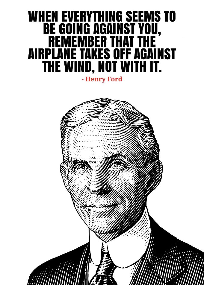 Henry Ford Inspirational Quote Portrait