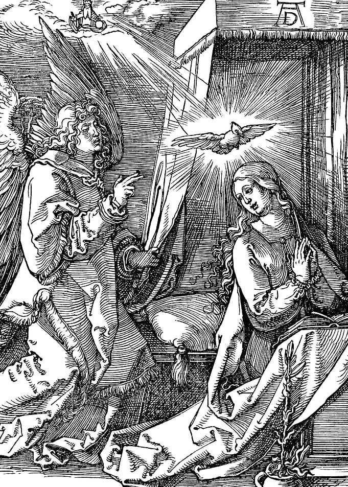 The Annunciation Albrecht Durer Engraving