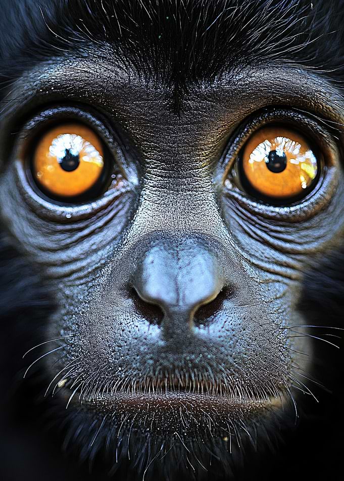 Intense Monkey Portrait