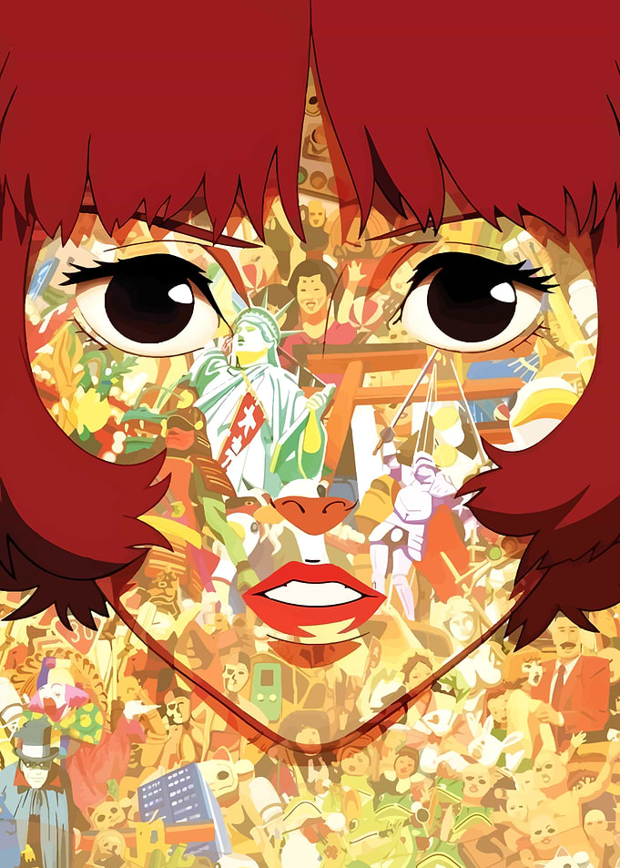 Anime Girl with Collage Face