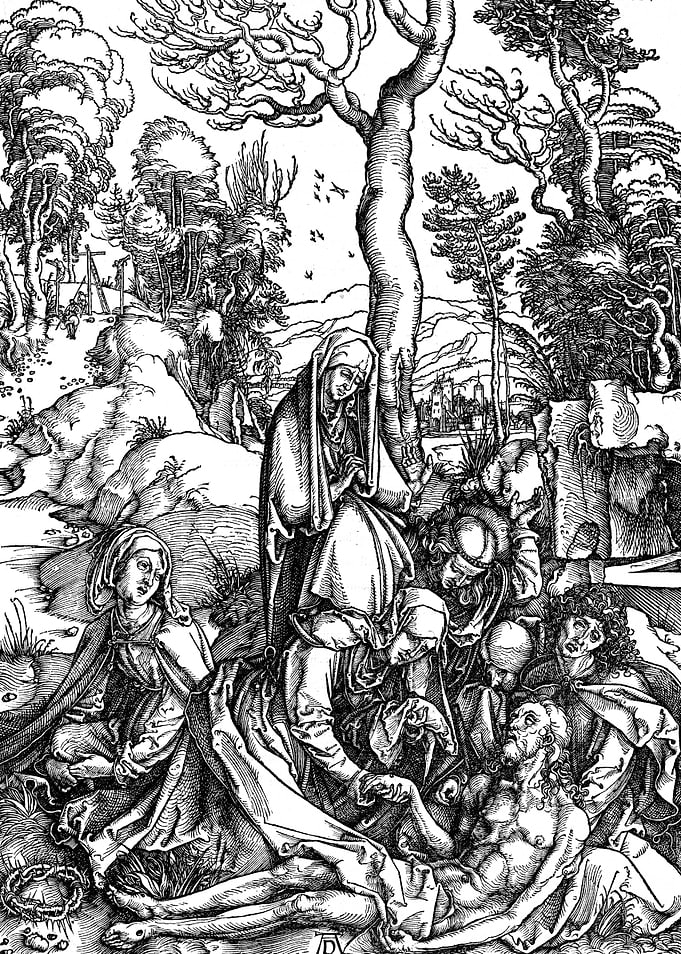 Lamentation of Christ Albrecht Durer Engraving