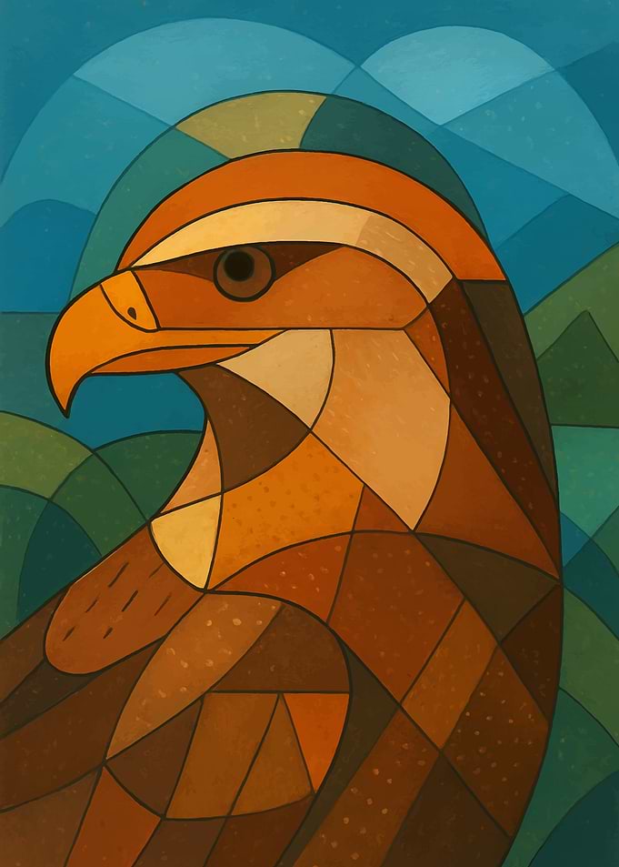 Geometric Eagle Art