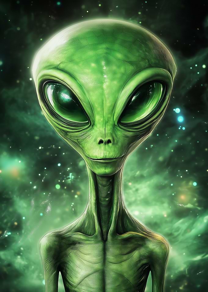Green Alien Portrait
