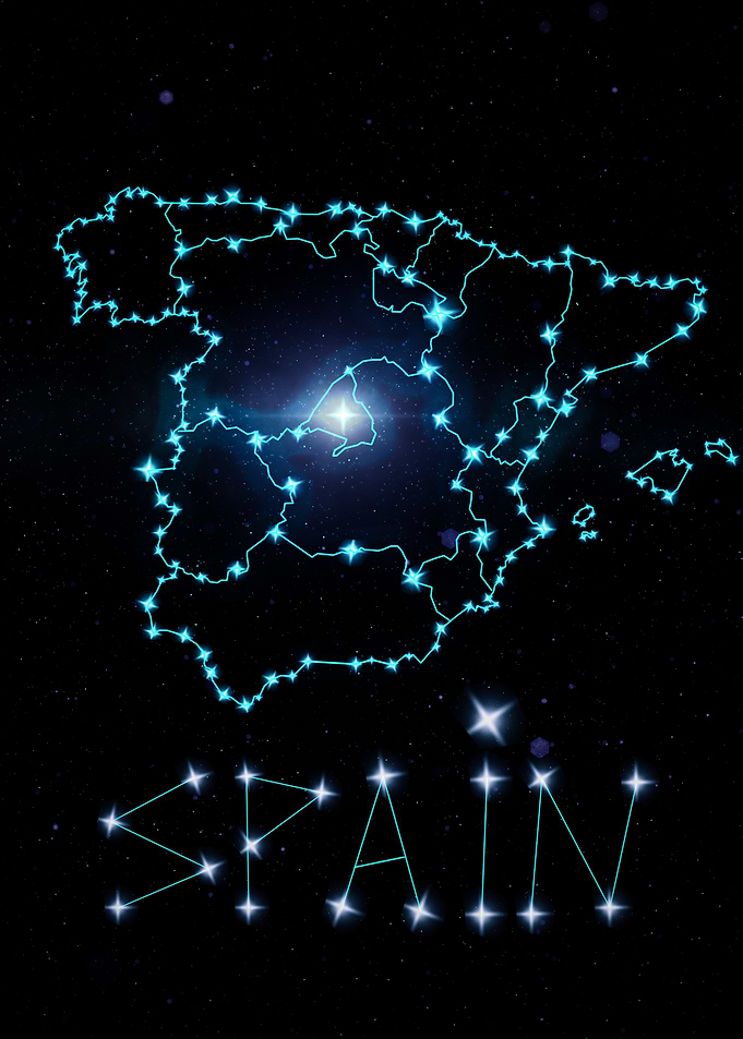 Spain Map Constellation