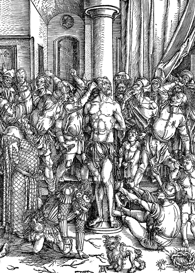 Flagellation of Christ Albrecht Durer Engraving