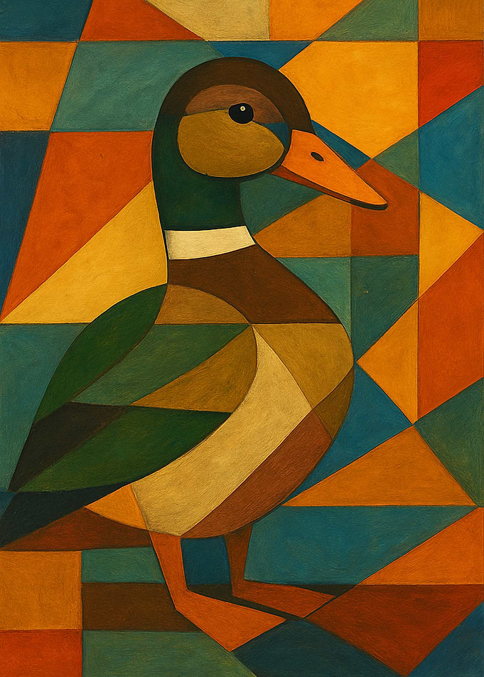 Geometric Duck Painting