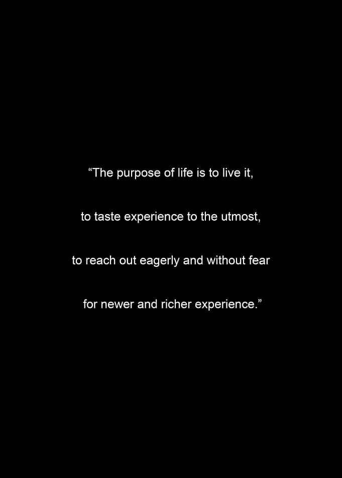Inspirational Quote on Black Background