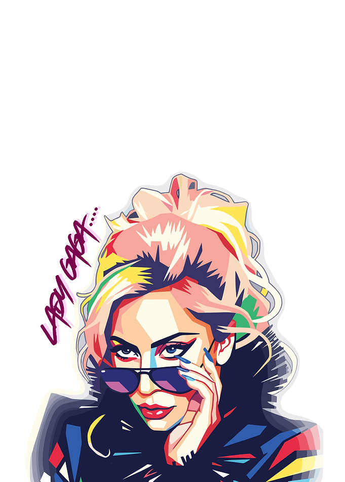 Lady Gaga Pop Art Portrait