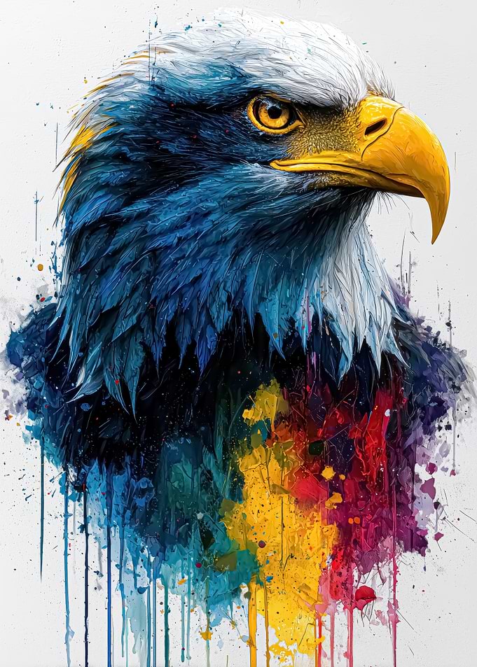 Colorful Eagle Portrait