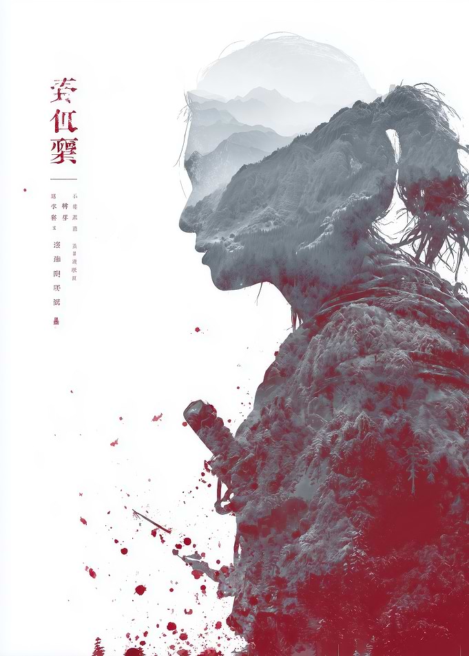 Samurai Double Exposure Landscape
