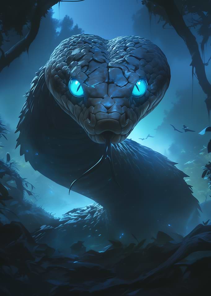Dark Wood Collection: Glowing-Eyed Snake