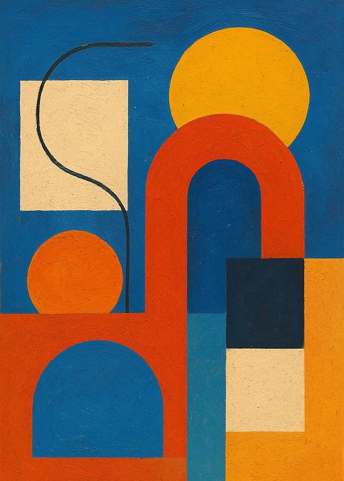 Geometric Shapes Abstract Painting