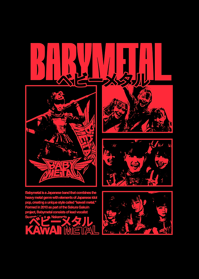 Babymetal Kawaii Metal Red and Black