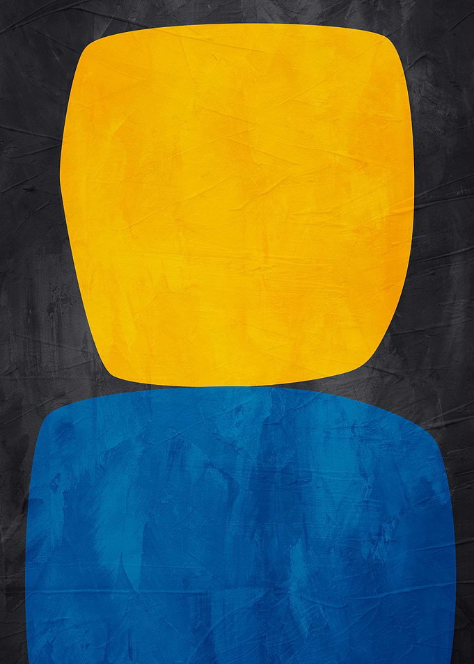 Abstract Shapes in Yellow and Blue