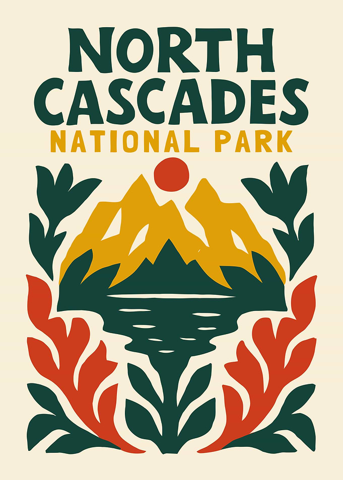 North Cascades National Park Illustration