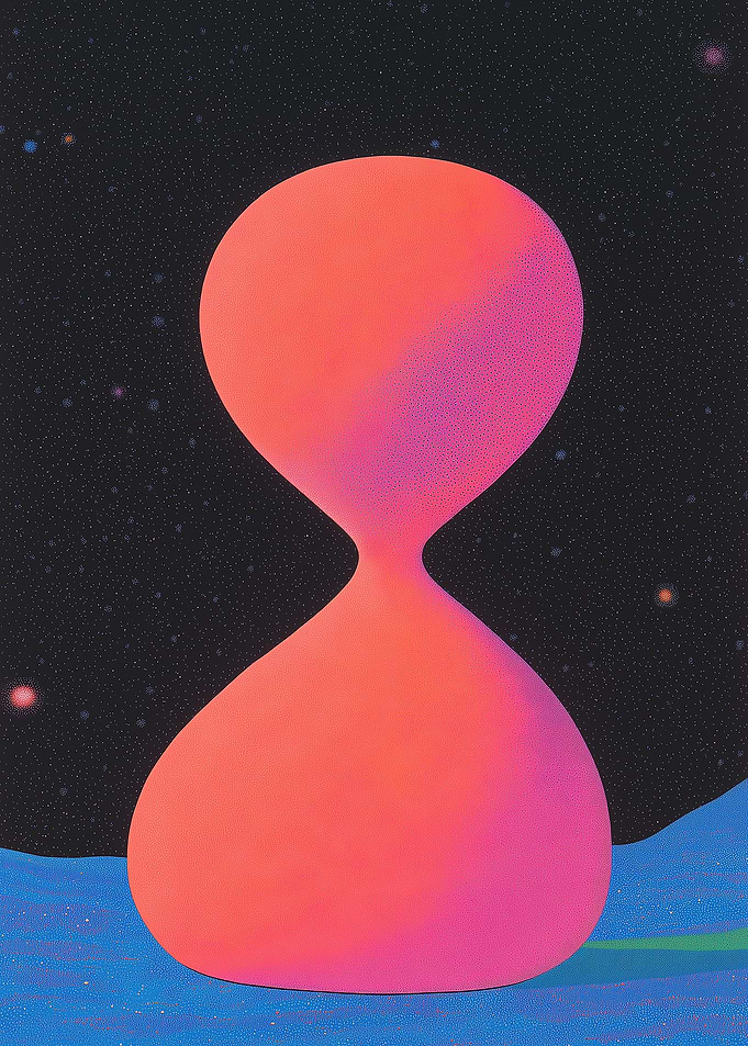 Abstract Hourglass in Space