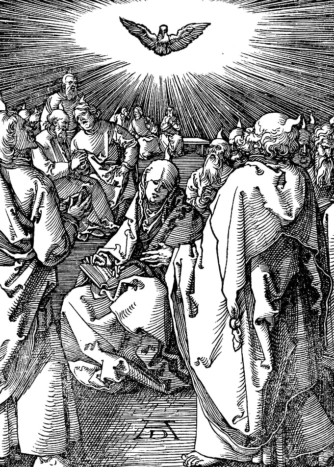 Pentecost Albrecht Dürer Engraving