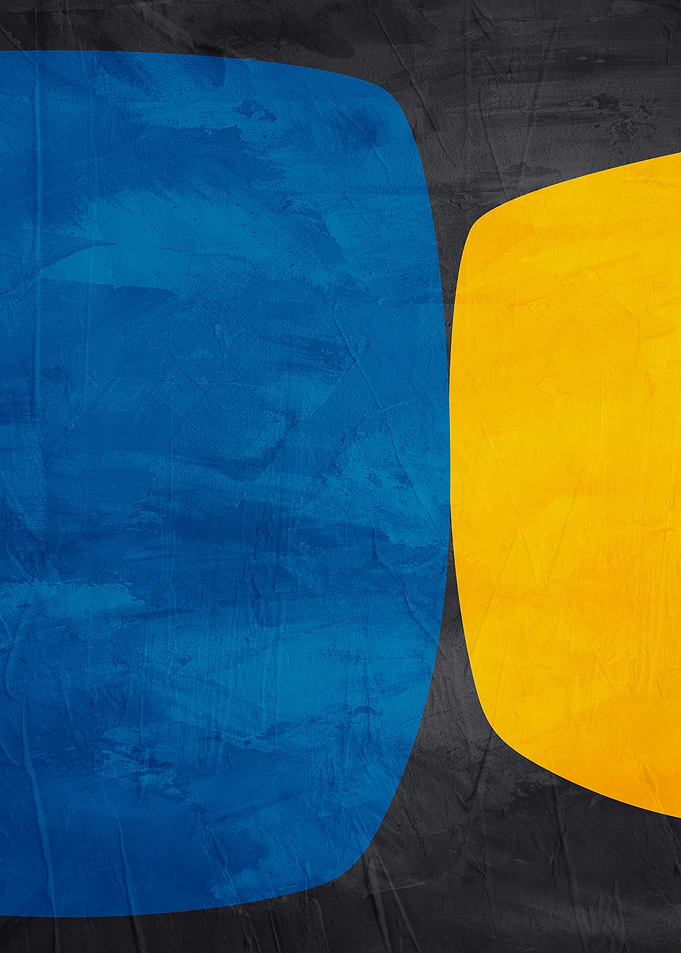 Abstract Blue and Yellow Shapes
