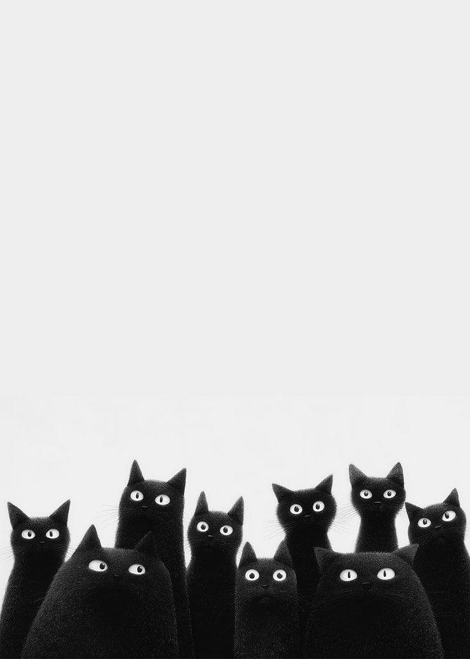 Group of Black Cats