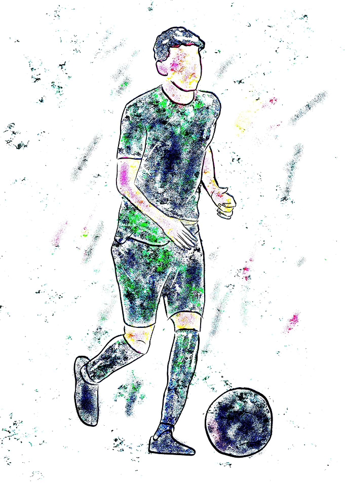 Soccer Player Digital Art