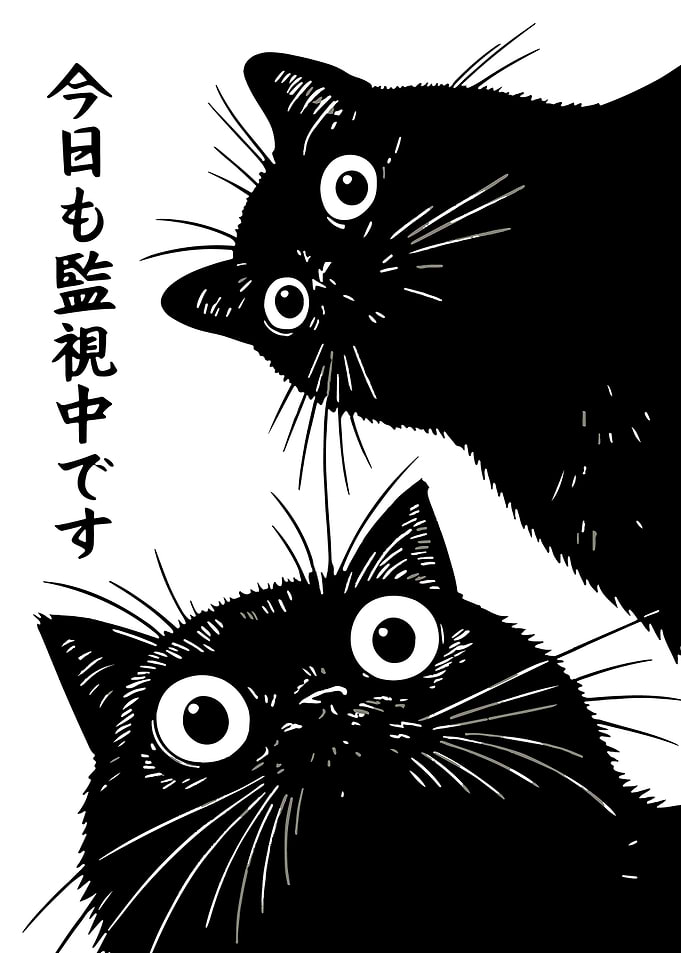 Black Cats Watching