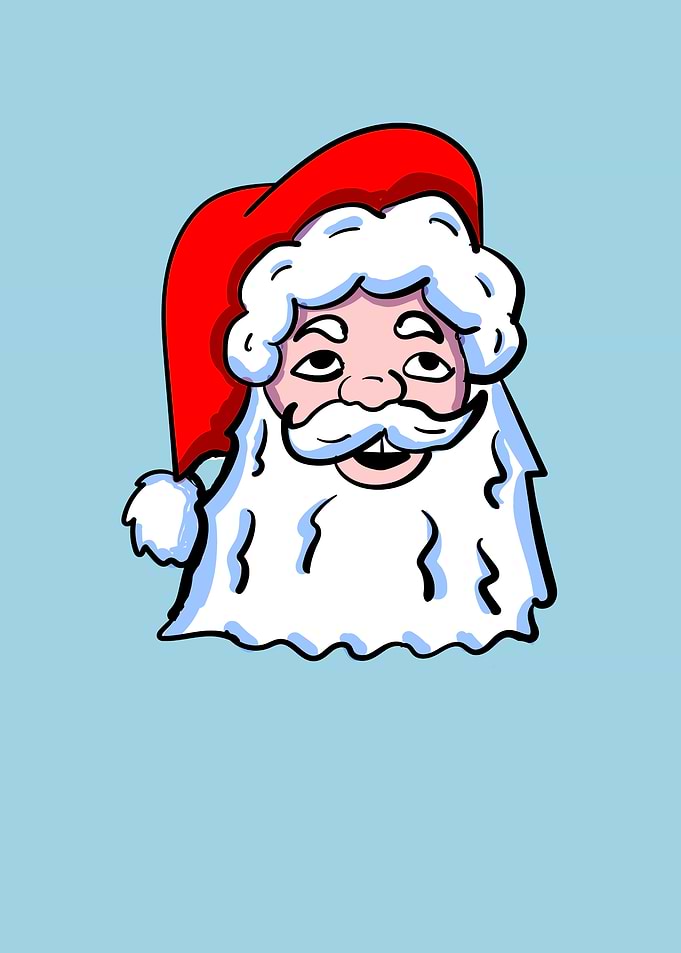 Cartoon Santa Claus Head