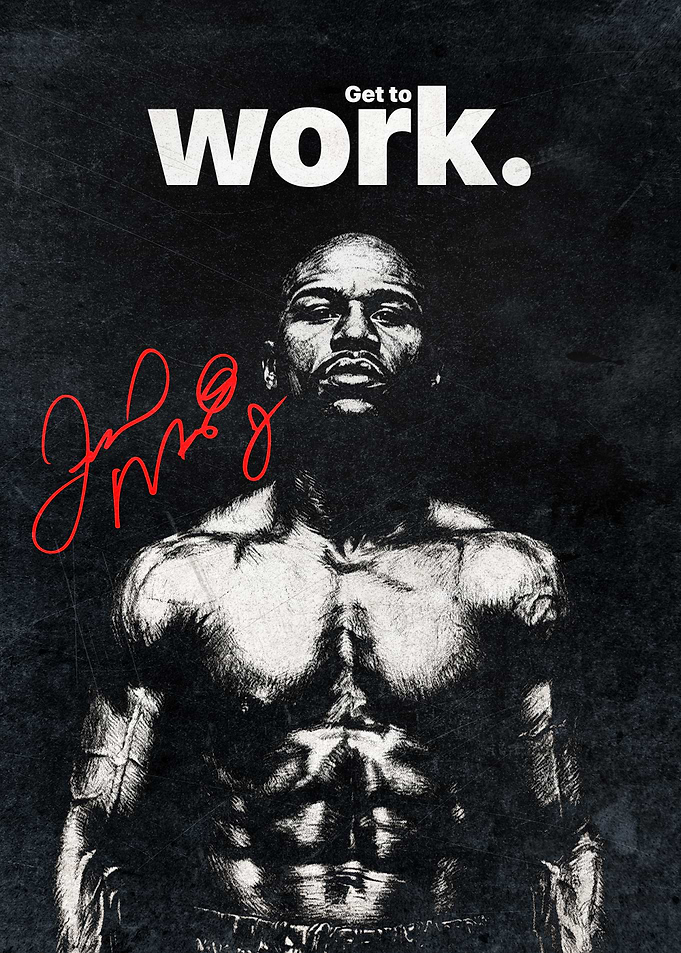 Inspirational Boxing Poster – Get to Work
