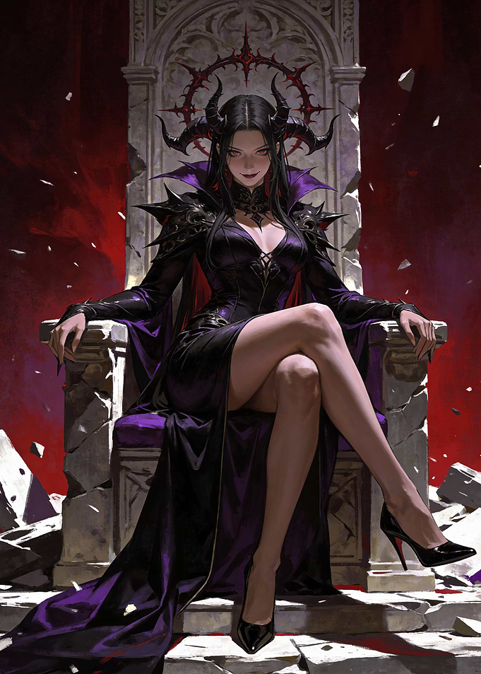 Dark Queen on Throne