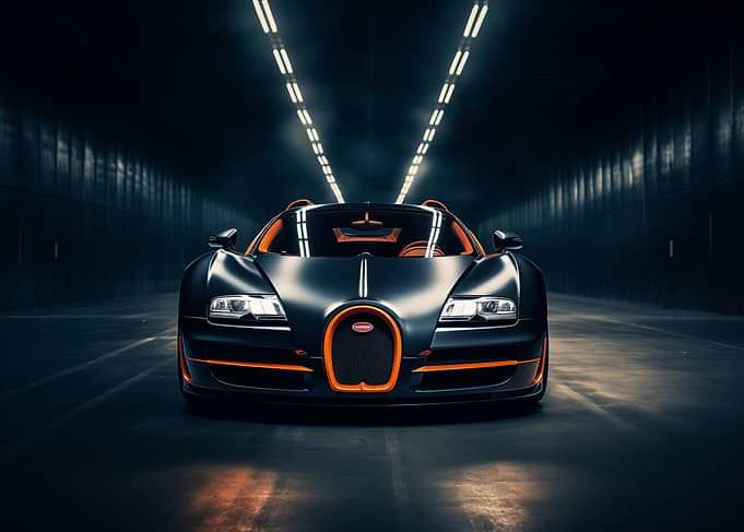 Bugatti Veyron in Tunnel