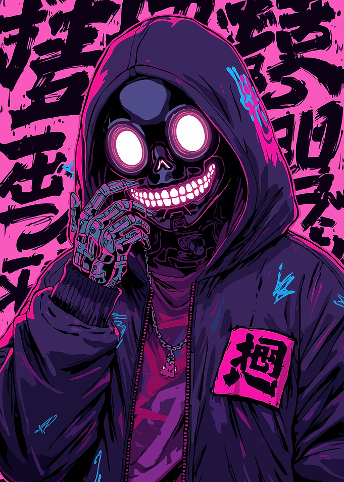 Cyberpunk Skeleton Fantasy