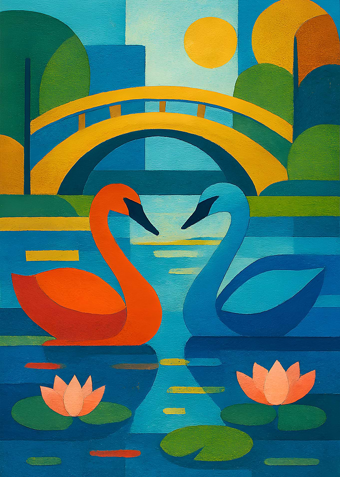 Geometric Swans in a Park