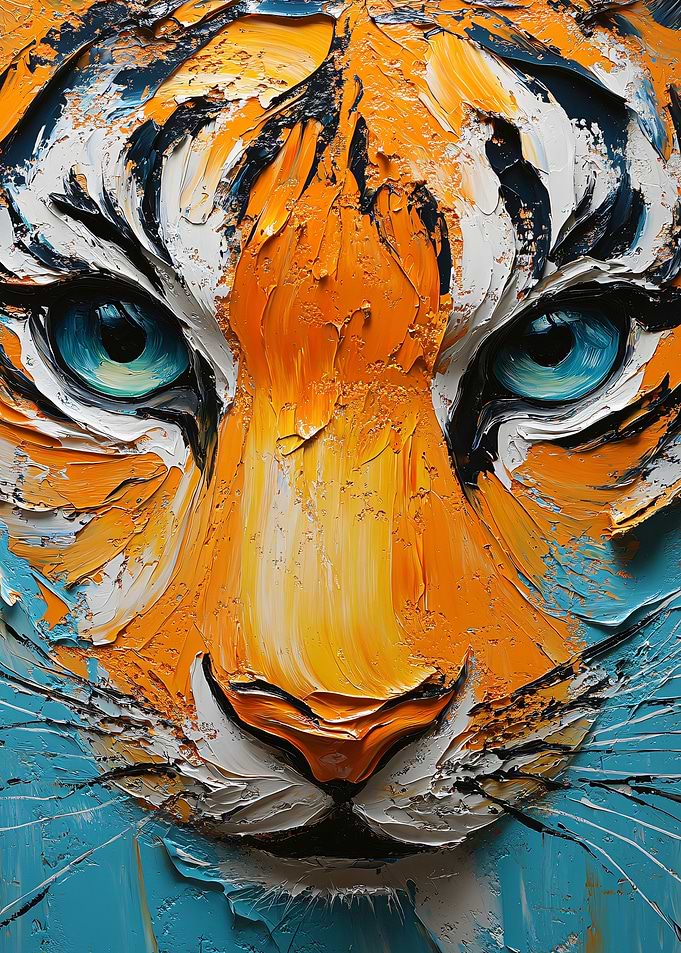 Abstract Tiger Portrait