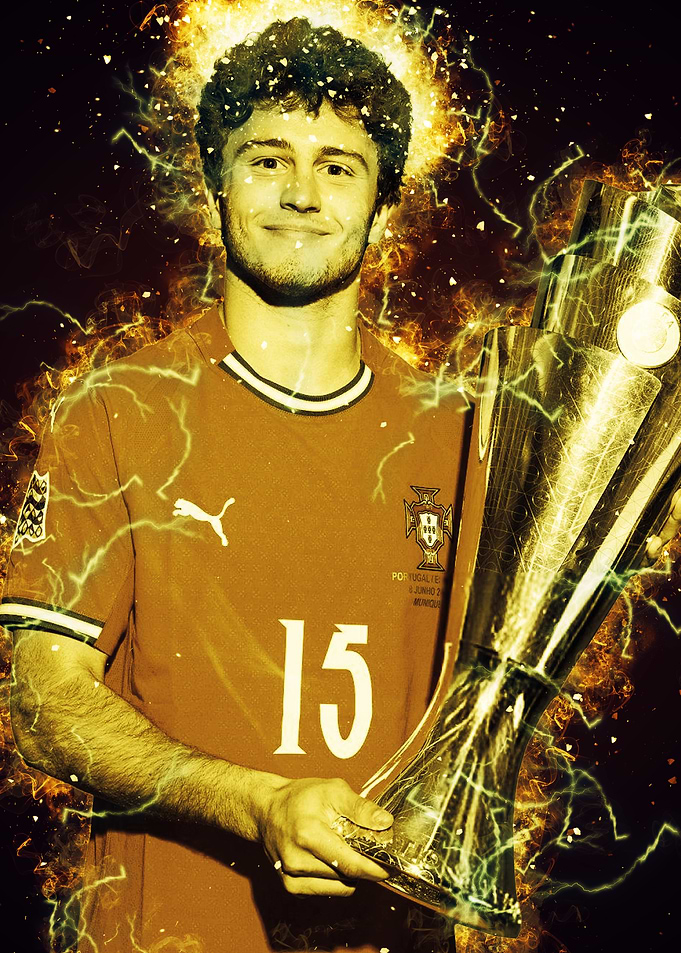 Joao Neves with Trophy