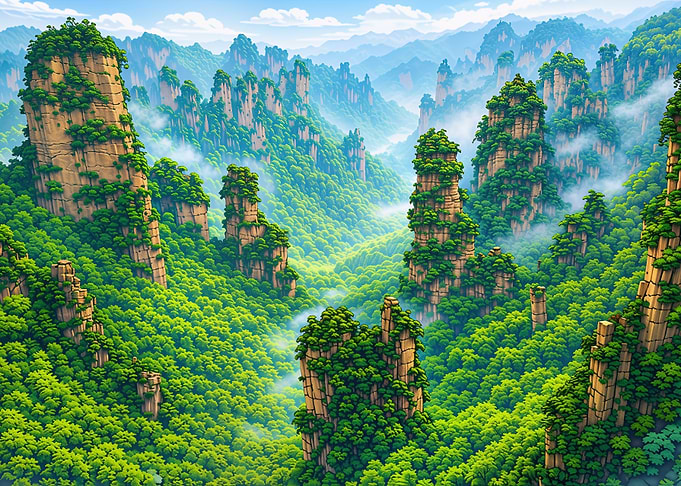 Zhangjiajie National Forest Park Landscape