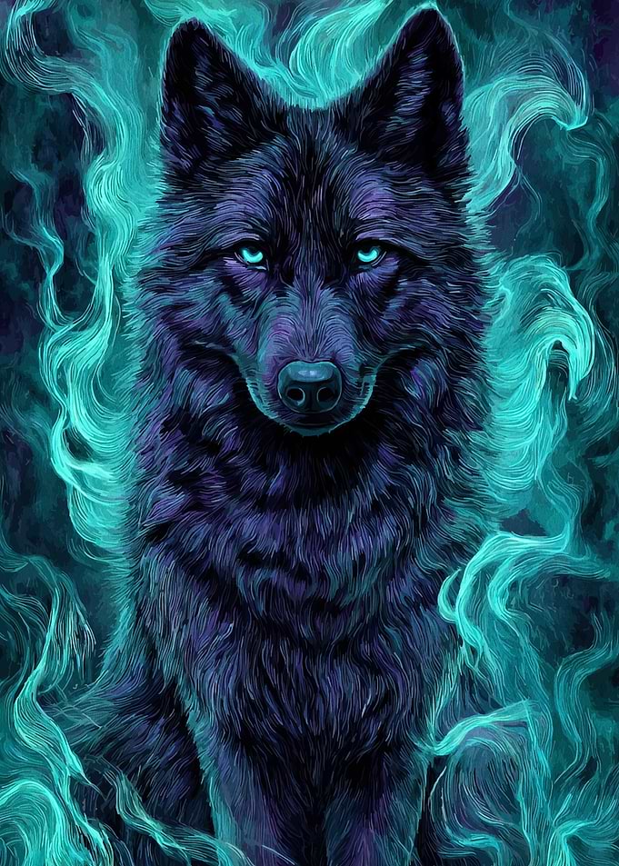 Mystical Wolf Portrait