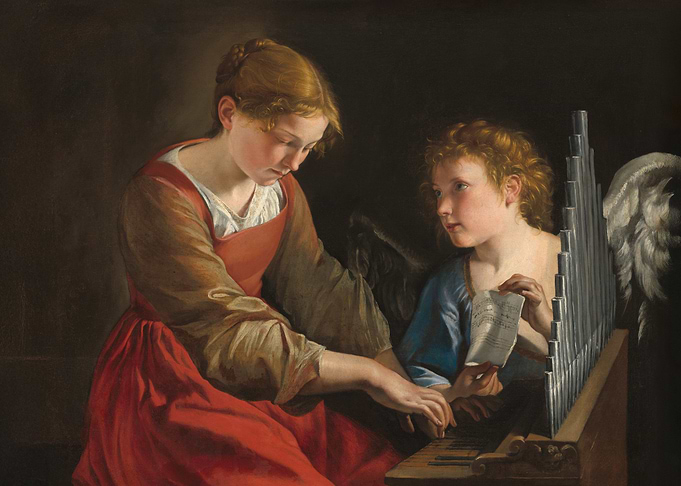 Saint Cecilia with an Angel