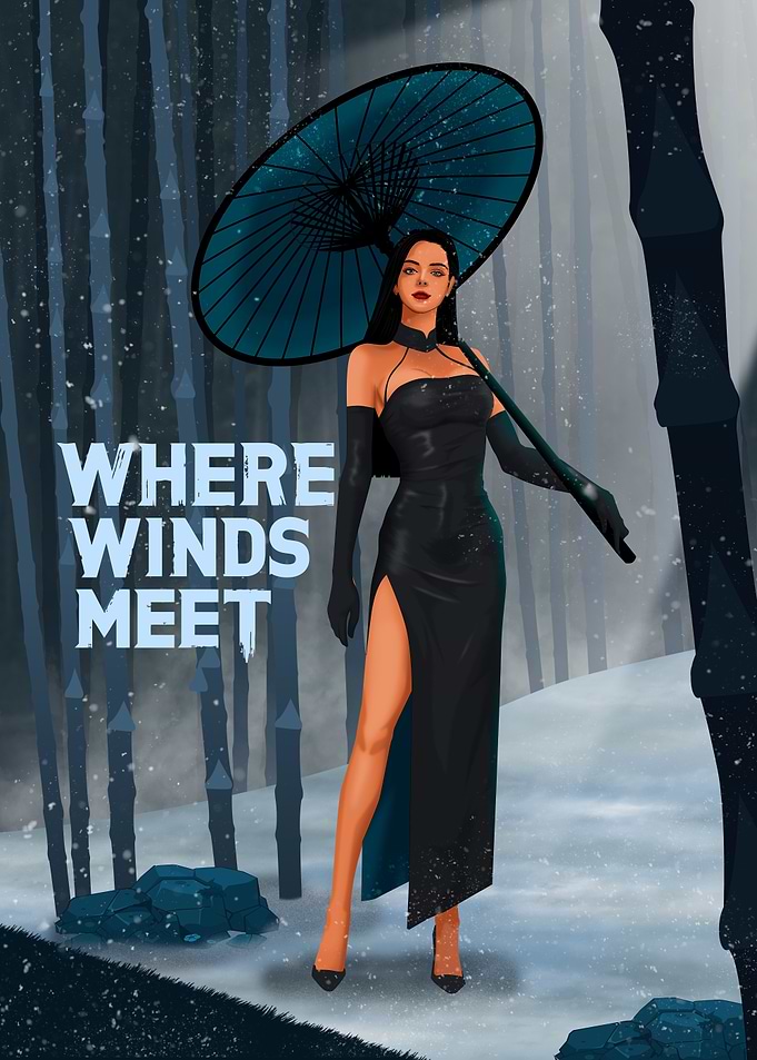 Where Winds Meet Elegant Woman in Snow