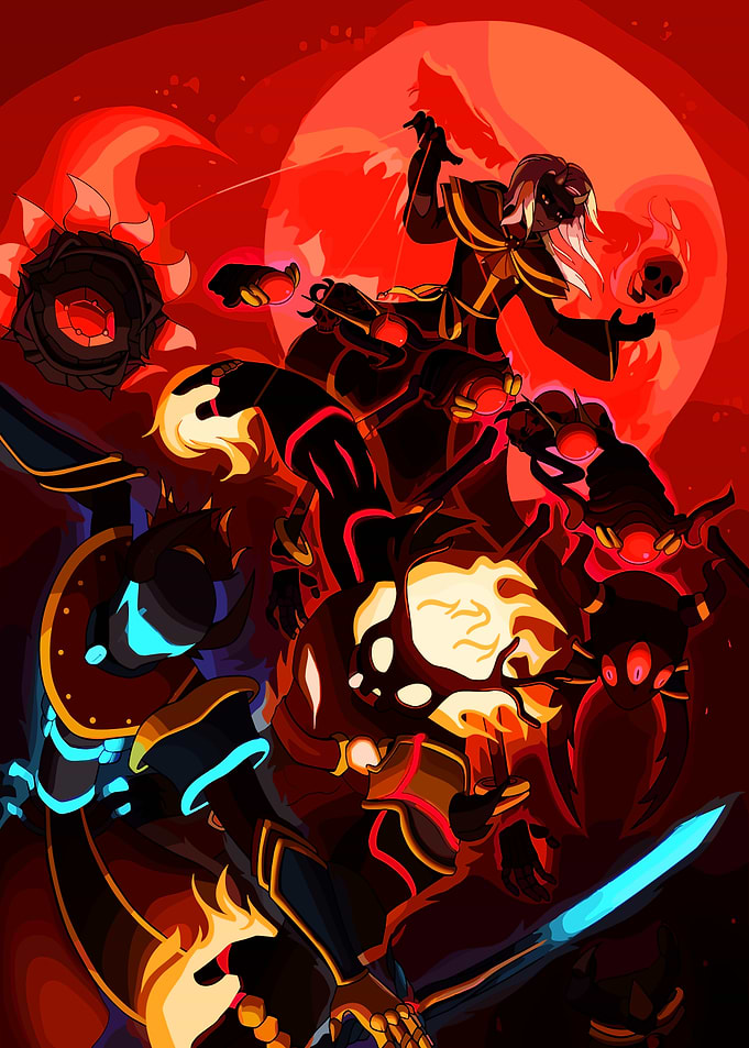 Fiery Fantasy Battle Scene