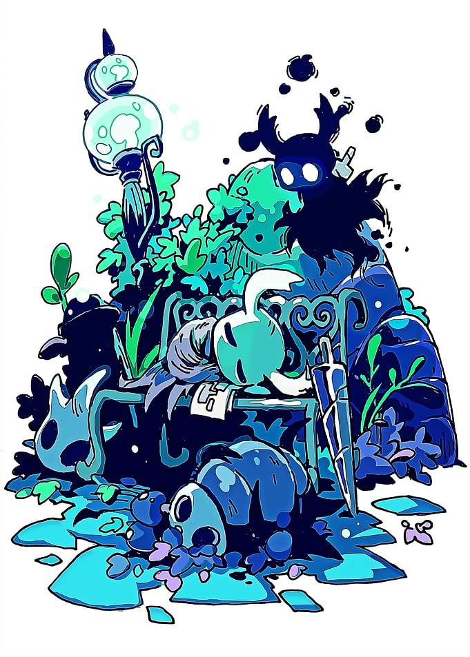 Hollow Knight Resting Bench Scene