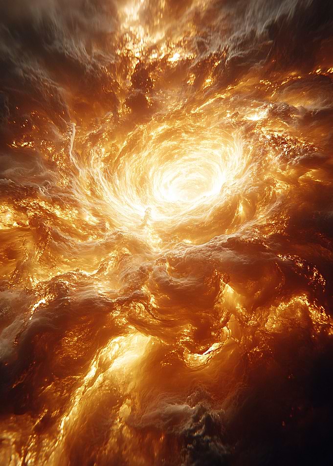 Fiery Vortex of Clouds