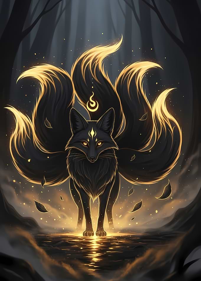 Nine-tailed Fox in Dark Forest