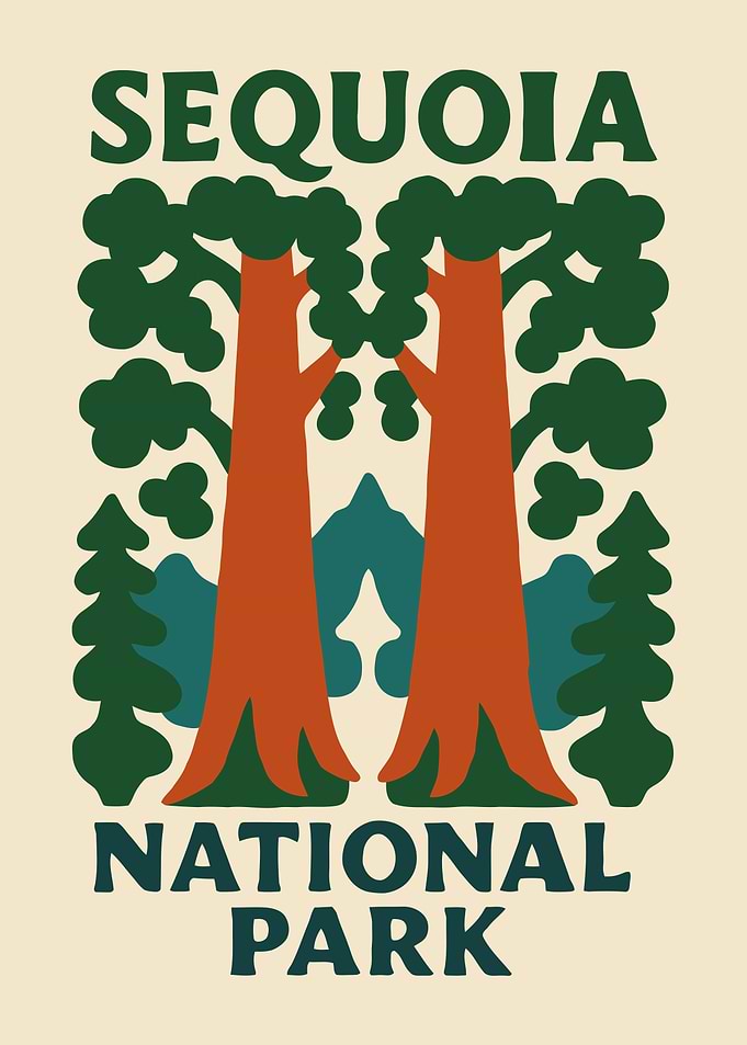 Sequoia National Park Graphic Art