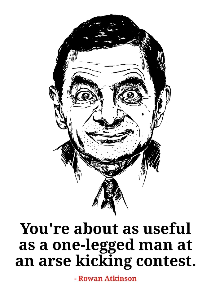 Mr. Bean Quote Portrait