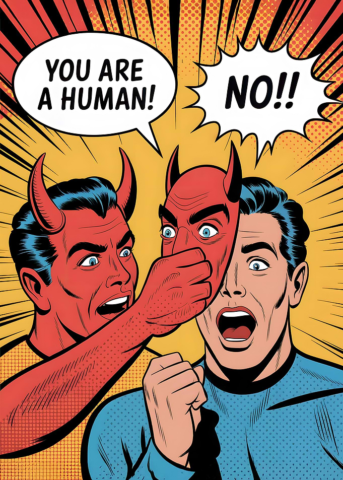 Devil Mask Comic Book Style
