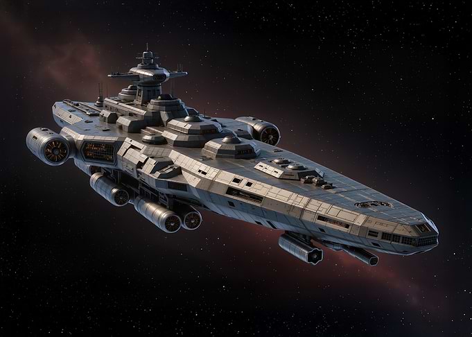 Spaceship in Deep Space