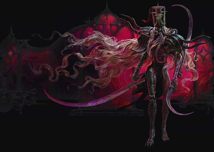 Dark Fantasy Warrior with Swords