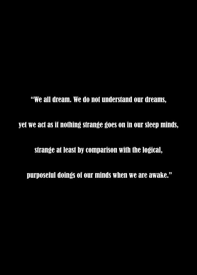 Dream Quote on Black Background