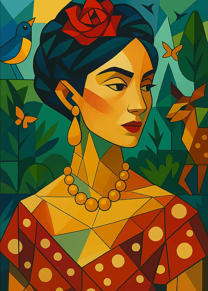 Beautiful woman with Nature Elements