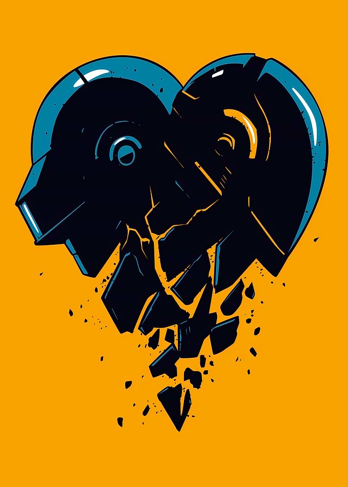 Broken Heart Robot Heads
