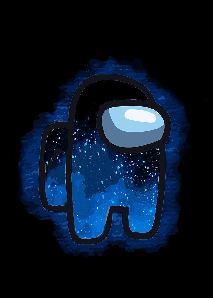 Among Us Character with Galaxy Fill